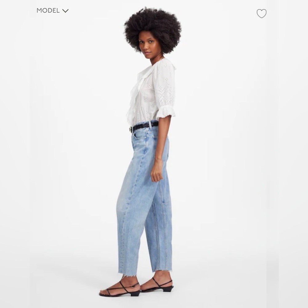 Madewell Darted Barrel-Leg Jean Edmonson wash size 24 - Picture 3 of 11